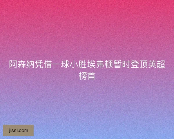阿森纳凭借一球小胜埃弗顿暂时登顶英超榜首